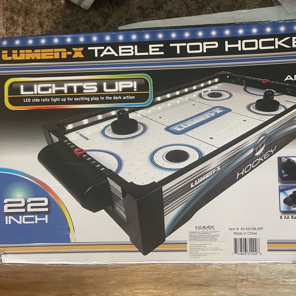 Lumen-X tablet top Hockey game.